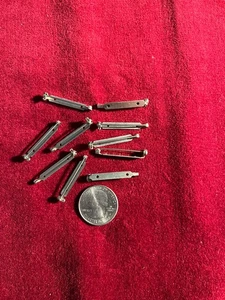1 1/4" Nickel Silver Pin Backs - Quantity is 10 Items - Picture 1 of 1