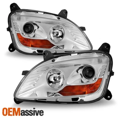 Conjunto de faros proyectores cromados tipo halógeno Peterbilt 579 587 2011-2021 Foto 1 de 4