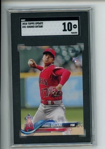 2018 Topps Update Shohei Ohtani #US1 Rookie RC Pitching SGC 10 GEM - Picture 1 of 2