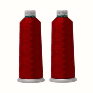 Madeira Polyneon Embroidery Thread - 2 Pack Red 1838 - 5500Yd - Picture 1 of 2