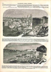 LES PORTS DE FRANCE RADE BREST ROCHEFORT LORIENT GRAVURE 1847 - Picture 1 of 4
