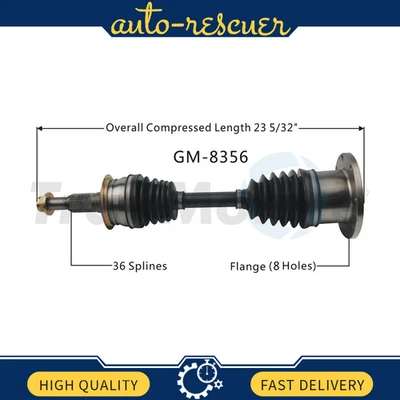 Front CV Axle fits 15 - 19 Chevy Silverado GMC Sierra 2500/3500 HD 4x4 4wd 8 Lug - Image 1 of 2