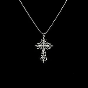Vintage Cross Pendant Necklace for Women Goth Accessories Gothic Male Neck Chain - Bild 1 von 8