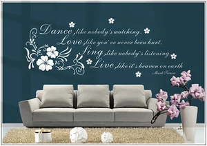 Wandtattoo aus Markenfolie geplottet, "dance like nobody´s watching..." wzt53 - Picture 1 of 5