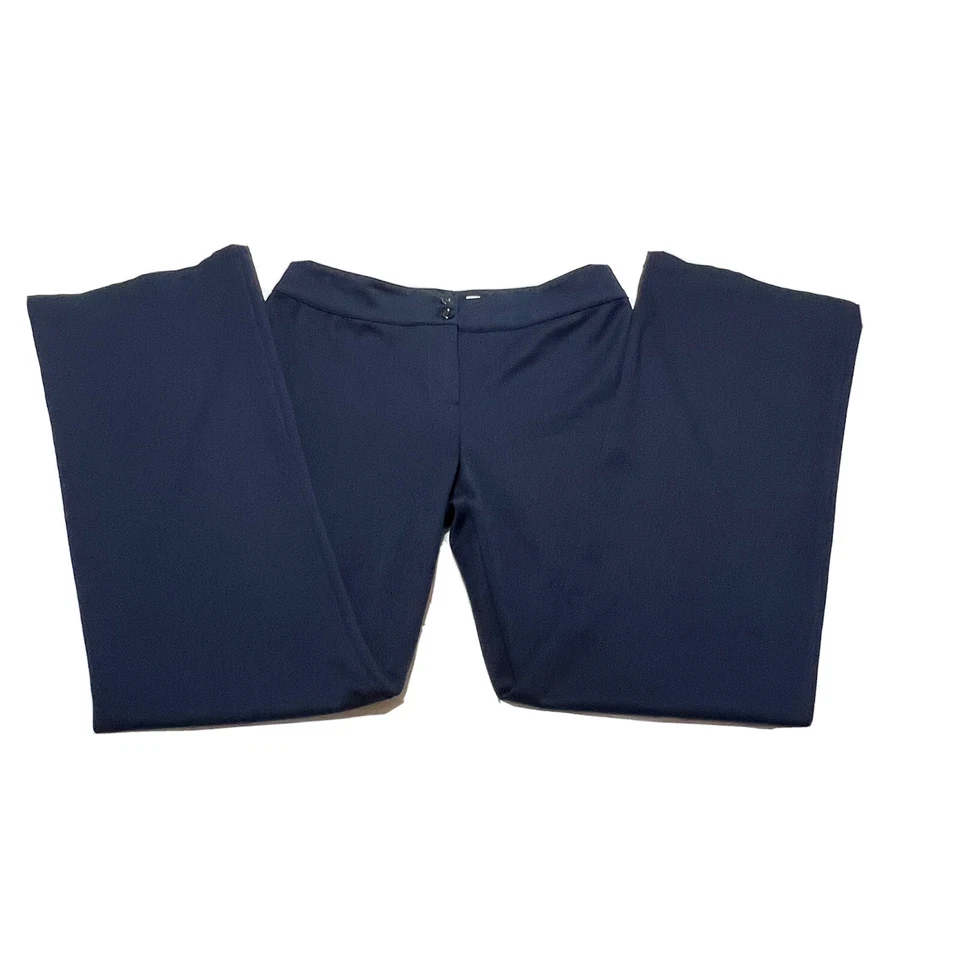 Pantalones de vestir St. John Collection by Marie gris para mujer azul marino pierna ancha 8 ¡USADOS EN EXCELENTE ESTADO! Foto 1 de 4