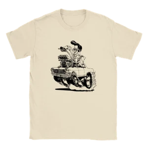 Elvis in a Hot Rod Nova - Maglietta girocollo unisex - Foto 1 di 6