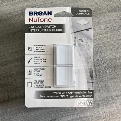 Interruptor basculante Broan Nutone Broan 2 funciones P2RW nuevo Foto 1 de 3
