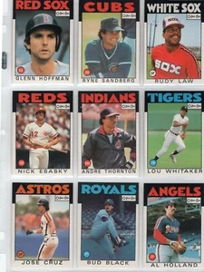 Juegos de equipo de béisbol O-Pee-Chee 1986 **Elige tu equipo** - Imagen 1 de 3
