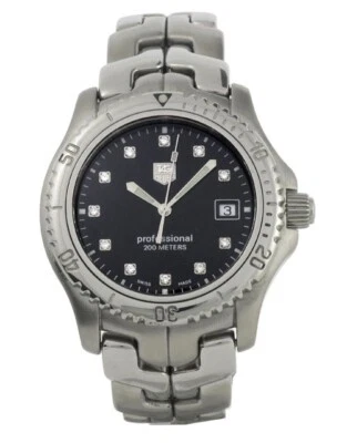Reloj Tag Heuer Link WT1115.BA0550 DIAMAND Suizo Cuarzo Fecha Clásico Hombre Negro Foto 1 de 4