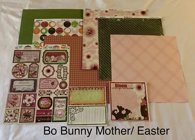 Kit de álbum de recortes Bo Bunny A MOTHER'S LOVE / EASTER 12x12 papeles y hojas de pegatinas Foto 1 de 3