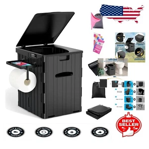 Multi-Functional Foldable Camping Toilet - Portable Hygiene Solution for Travel - Picture 1 of 9
