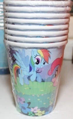 8 9oz MY LITTLE PONY ARTÍCULOS DE DISEÑO TAZAS DE BEBIDA DE PAPEL SUMINISTROS PARA CUMPLEAÑOS NUEVO 2013 Foto 1 de 3