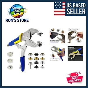 Multi-Functional Snap Installation Tool with Ergonomic Grip - 60 Snaps Included - Picture 1 of 8