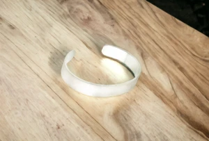 Solid 925 Sterling Silver Wide Cuff Bangle Fine Jewelry Men Women Christmas Gift