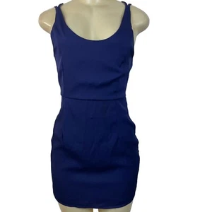 Tobi Women's Navy Blue Bodycon Dress Sz L - Picture 1 of 8