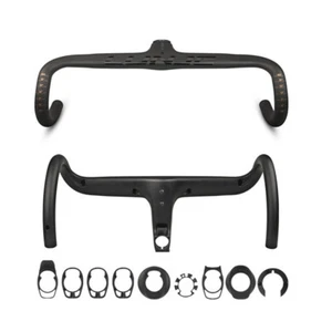 1-1/8" LUNJE Carbon Fiber Integrated Handlebar Bar Stem Handlebar with Holder - Picture 1 of 10
