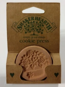 Coctelera Hogar Prensa de Galletas Flores Cesta Galletas Sello Terracota De Colección 1996 - Imagen 1 de 6