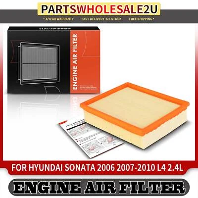 Filtro de aire del motor para Hyundai Sonata 2006 2007 2008-2010 L4 2,4 L panel flexible Foto 1 de 4