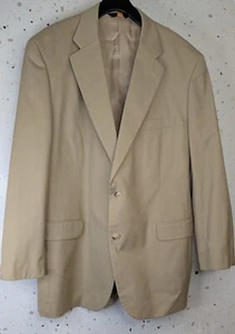 Brooks Brothers 46L Stretch Khaki Tan Cotton Blend Blazer |250977 - Picture 1 of 8