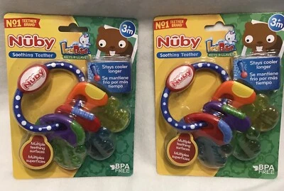2 Nuby ICY Bite Keys Multi Surfaced Teethers  Sealed - Image 1 of 2