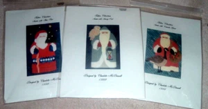 Lot of 3 Needlepoint Patterns "Father Christmas" by Charlotte McDonnell ~ WA - Picture 1 of 7