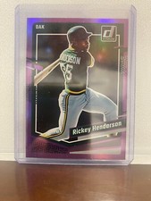 Rickey Henderson 2023 Donruss Purple Foil Oakland Athletics