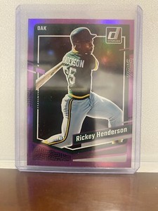 Rickey Henderson 2023 Donruss Purple Foil Oakland Athletics