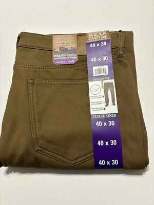 Всепогодный винтажный эластичной холст флис с подкладкой обычный крой размер 40/30 новый с Ярлыками - Изображение 1 из 4