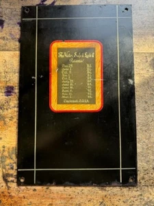Antique Vintage Victor Safe & Lock Co. Inside Door Panel With Patents - Picture 1 of 1