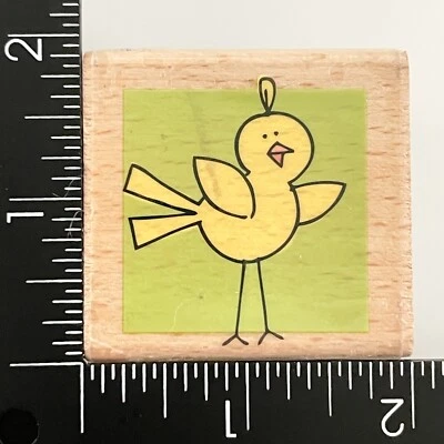 Sello de goma montado en madera Hampton Art Studio G lindo pájaro pollito pollo Foto 1 de 3