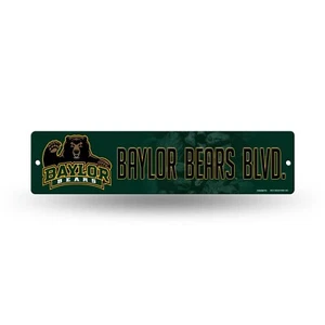 Baylor Bears Plastic/Vinyl Street Sign. 3-3/4" x 16"   #918 - Picture 1 of 1