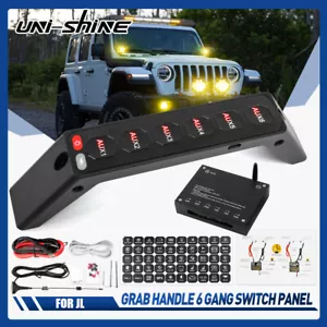 Special For Jeep Wrangler JL 2018-2023 Grab Handle 6 Gang Switch Panel Gladiator - Picture 1 of 10