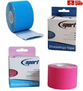 Kinesiology Tape Sports Gym Physio Muscle Injury Support 5cm x 5m - Blue- Isport - Picture 1 of 5
