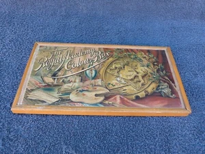 ANTIQUE ARTISTS WATERCOLOUR BOX WOODEN"THE ROYAL ACADEMY COLOUR BOX" & CONTENTS - Picture 1 of 22