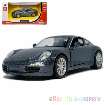 1: 36 保时捷 911 Carrera S 模型汽车压铸玩具车收藏礼品灰色 — 第 1/4 张图片