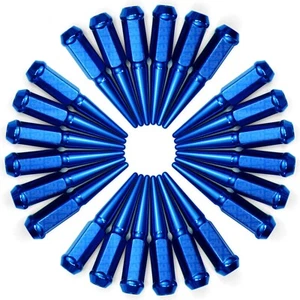 Set of 24 12x1.25mm Blue Spike Lug Nuts For Nissan Hardbody Pickup Pathfinder - Bild 1 von 5