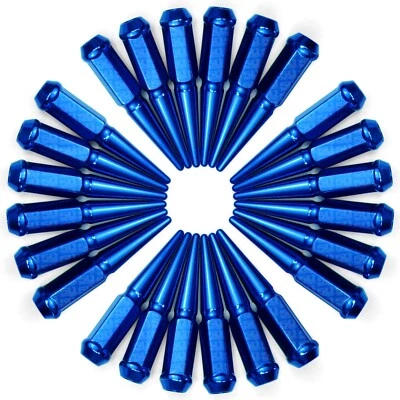 Conjunto de 24 porcas de ponta azul 12x1,25 mm para Nissan Hardbody Pickup Pathfinder - Imagem 1 de 4