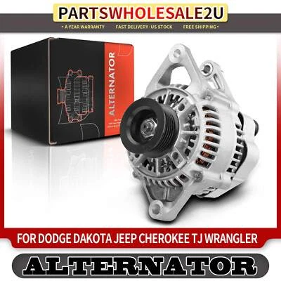 Alternador para Dodge Dakota Jeep Cherokee Wrangler 117A 12V CW 6 ranuras polea Foto 1 de 4