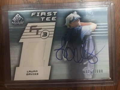 2003 SP GAME USED EDITION #77 LAURA DAVIES AU SHIRT ROOKIE AUTO 0827/1000 - Image 1 of 2