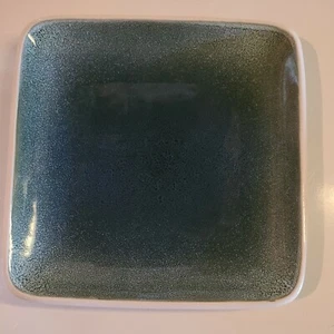 Piatto da pranzo Gibson Elite in gres 9" X 9" verde e bianco - Foto 1 di 2
