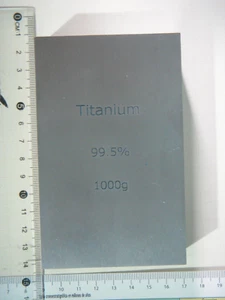 Titanium ingot-bar 1 kg fine 99,5% - Picture 1 of 2