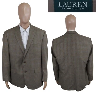 Abrigo Deportivo Ralph Lauren Dos Botones Verde Oliva Azul Cuadros Príncipe de Gales 46R Foto 1 de 4