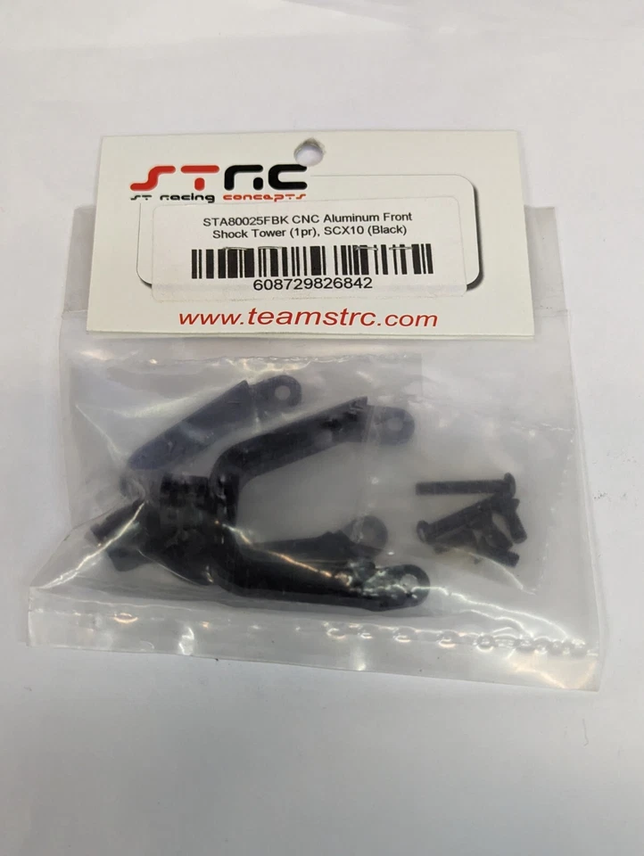STRC CNC Machined Alum. Front Shock Tower for SCX10 (Black) STRSTA80025FBK - Image 1 of 1