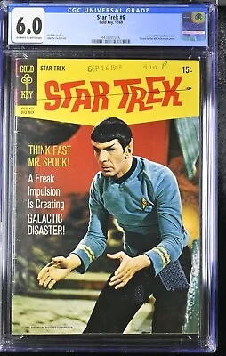 Star Trek #6 CGC 6.0 (Fine) Gold Key Comics 1969 💎 - Image 1 of 2