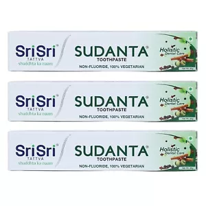 Sri Sri Tattva Sudanta Herbal Toothpaste 50g Each Set Of 3 free shipping USA - Picture 1 of 6
