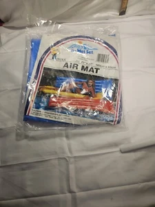 Vintage 1992 NEU aufblasbare Luftmatte Float 72x27 Wet Set Pool Schwimmen blau NOS - Bild 1 von 9