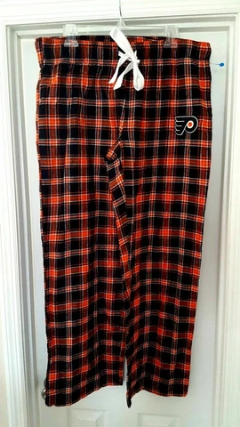 PHILADELPHIA FLYERS Womens Pants Size Small Lounge Sleep Pajamas Plaid New Cover