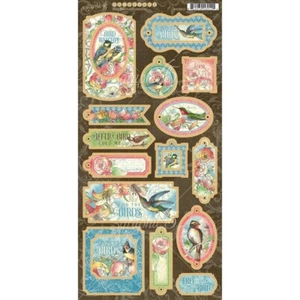 Graphic 45 BIRD WATCHER - Chipboard Die-Cuts 18pc #4502213 - Imagen 1 de 1