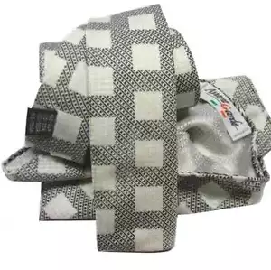 Corbata Completa Seda Italia Gris Encaje Corte Y Clutchbag Hombre - Imagen 1 de 1