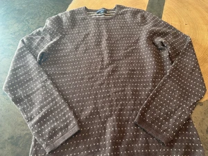 LANDS END BIRDSEYE CASHMERE CREWNECK SWEATER WOMENS L 14 16 - Picture 1 of 6